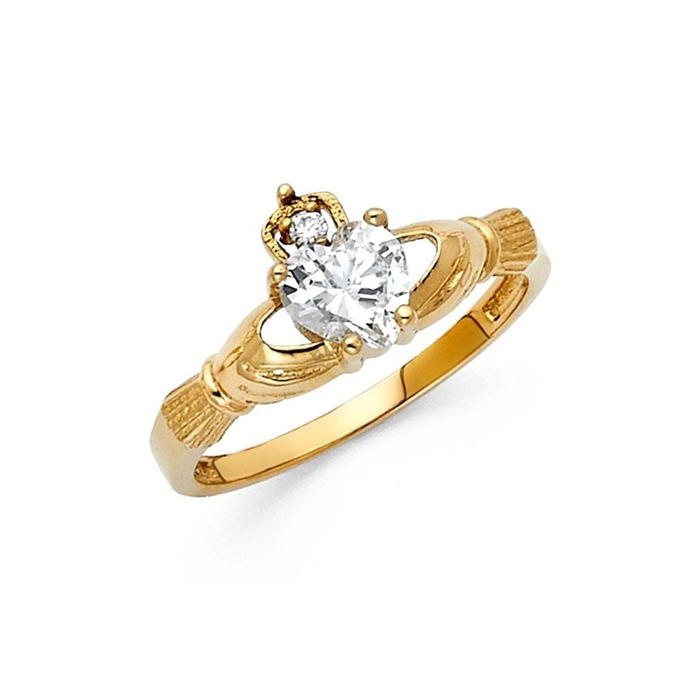 NEW 14K YELLOW GOLD CLADDAGH RING: NEW 14K YELLOW GOLD CLADDAGH RING CLADDAGH RING NEW 14K YELLOW GOLD WIDTH : 9 mm WEIGHT : 2.3g