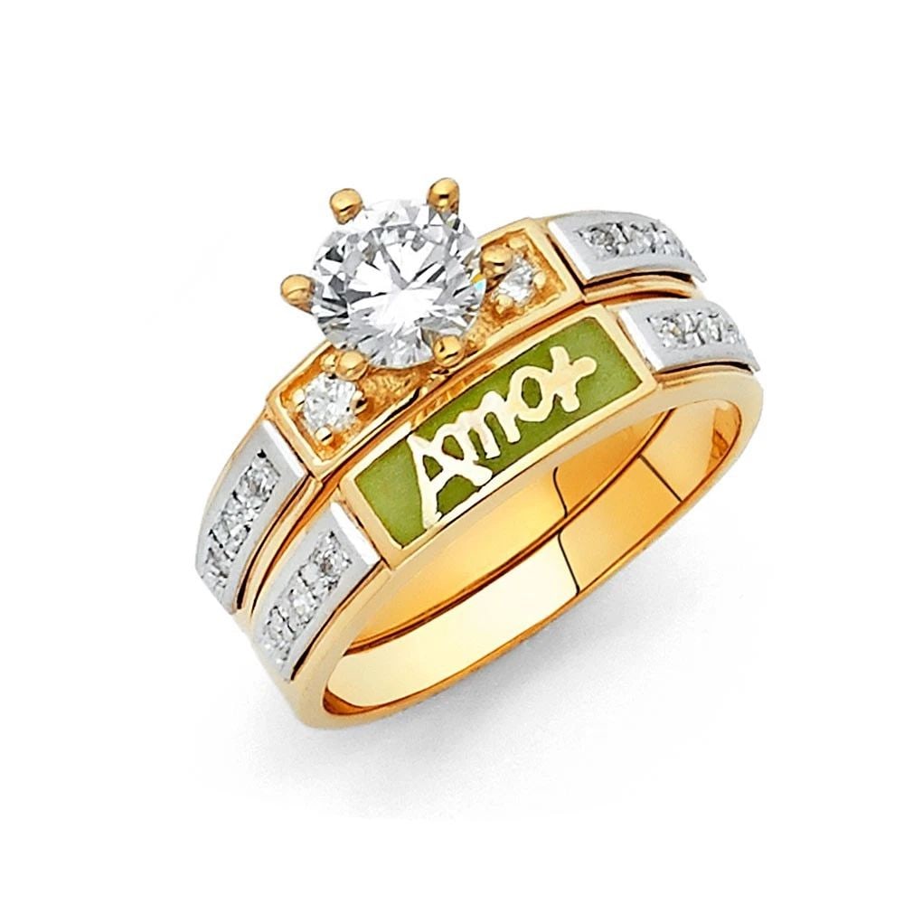 NEW 14K TWO TONE GOLD LADIES WEDDING BAND: NEW 14K TWO TONE GOLD LADIES WEDDING BAND LADIES WEDDING BAND NEW 14K TWO TONE GOLD WIDTH : 3 mm WEIGHT : 2.3g