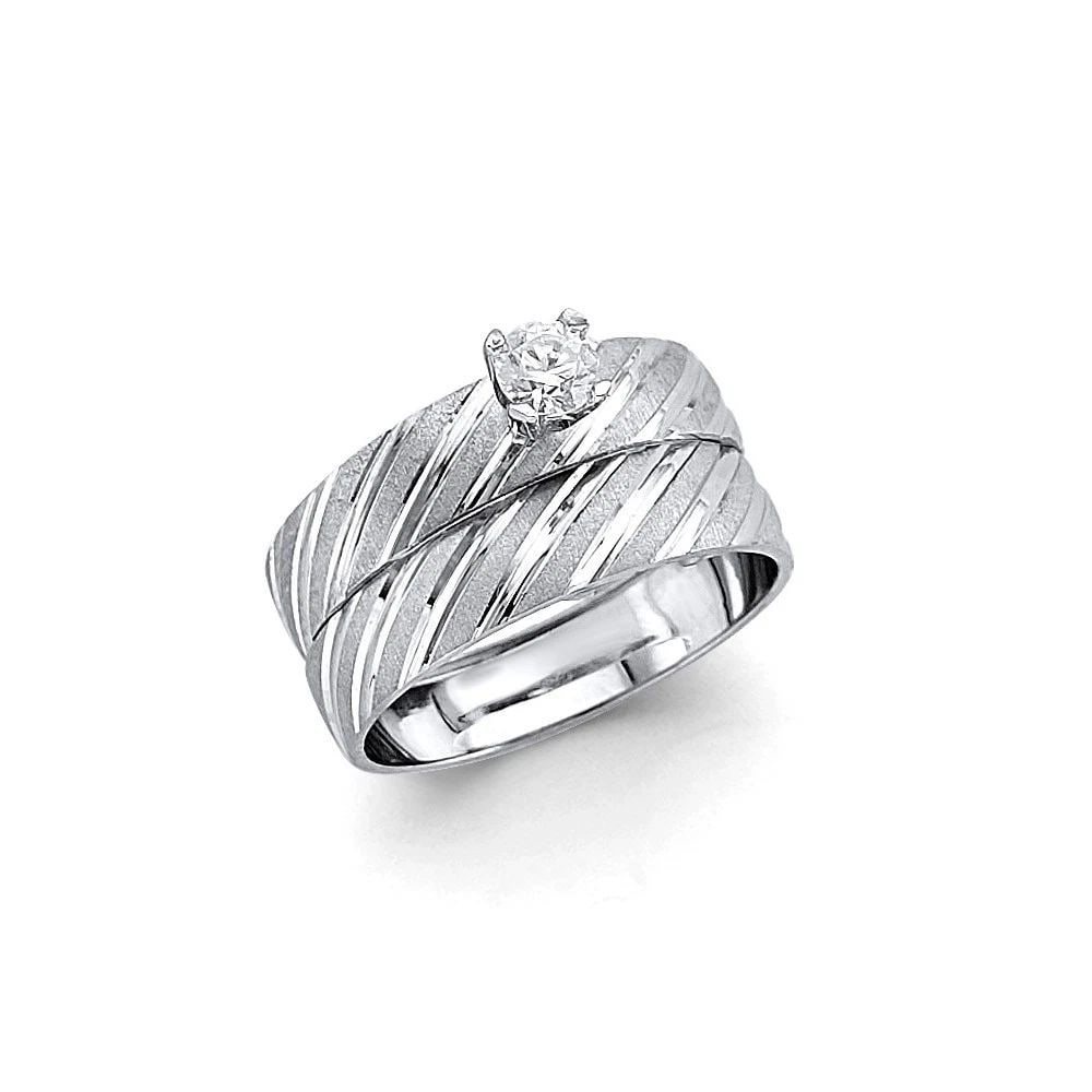 NEW 14K WHITE GOLD LADIES WEDDING BAND: NEW 14K WHITE GOLD LADIES WEDDING BAND LADIES WEDDING BAND NEW 14K WHITE GOLD WIDTH : WEIGHT : 2.2g