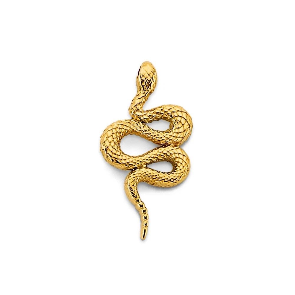 NEW 14K YELLOW GOLD SNAKE PENDANT (1 of 2)