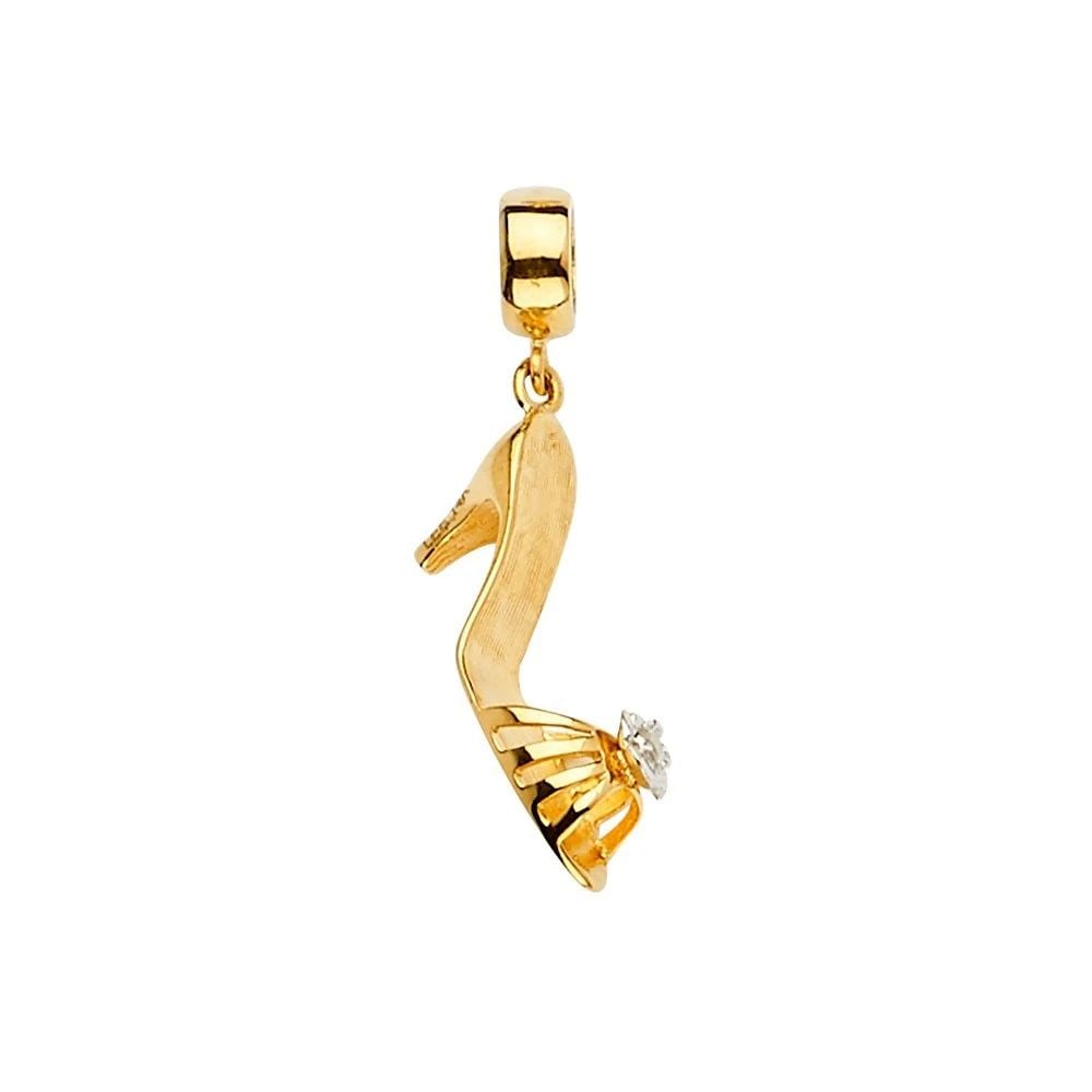 NEW 14K YELLOW GOLD SHOE CHARM FOR MIX&MATCH BRACELET: NEW 14K YELLOW GOLD SHOE CHARM FOR MIX&MATCH BRACELET SHOE CHARM FOR MIX&MATCH BRACELET NEW 14K YELLOW GOLD Height : 29 mm Width : 6 mm Apx. WEIGHT : 2.2g