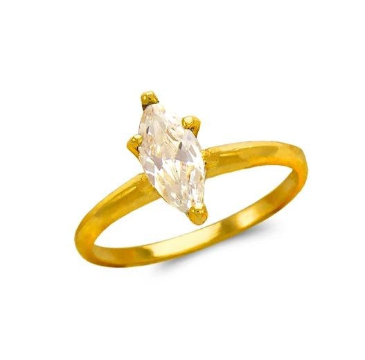 NEW 14K YELLOW GOLD LADIES FASHION MARQUISE SOLITAIRE RING: NEW 14K YELLOW GOLD LADIES FASHION MARQUISE SOLITAIRE RING LADIES FASHION MARQUISE SOLITAIRE RING NEW 14K YELLOW GOLD Apx. SIZE: 1.5mm Apx. WEIGHT: 2.2g