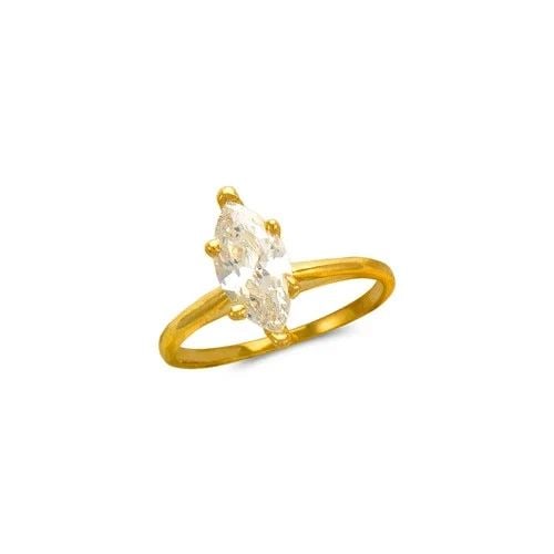 NEW 14K YELLOW GOLD LADIES FASHION MARQUISE SOLITAIRE RING: NEW 14K YELLOW GOLD LADIES FASHION MARQUISE SOLITAIRE RING LADIES FASHION MARQUISE SOLITAIRE RING NEW 14K YELLOW GOLD Apx. SIZE: 1.5mm Apx. WEIGHT: 2.2g