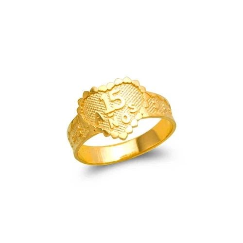 NEW 14K YELLOW GOLD LADIES 15 ANOS HEART FILIGREE RING: NEW 14K YELLOW GOLD LADIES 15 ANOS HEART FILIGREE RING LADIES 15 ANOS HEART FILIGREE RING NEW 14K YELLOW GOLD Apx. SIZE: 12mm Apx. WEIGHT: 2.2g
