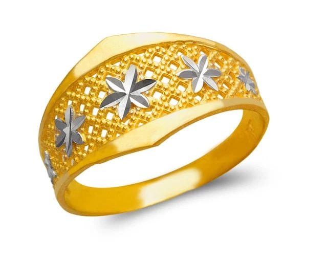 NEW 14K TWO TONE GOLD LADIES FILIGREE RING (1 of 2)