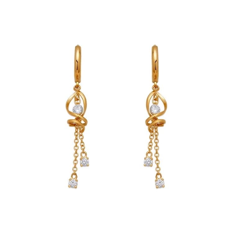 NEW 14K YELLOW GOLD FANCY SWIRL DANGLING EARRINGS: NEW 14K YELLOW GOLD FANCY SWIRL DANGLING EARRINGS FANCY SWIRL DANGLING EARRINGS NEW 14K YELLOW GOLD Width: Approx. 12x40mm Apx WEIGHT: 2.2g