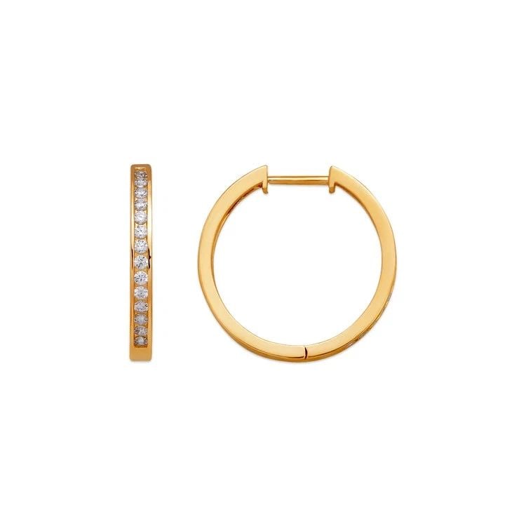 NEW 14K YELLOW GOLD HIGH POLISHED HUGGIE EARRINGS: NEW 14K YELLOW GOLD HIGH POLISHED HUGGIE EARRINGS HIGH POLISHED HUGGIE EARRINGS NEW 14K YELLOW GOLD Width: Approx. 2x18.5mm Apx WEIGHT: 2.2g