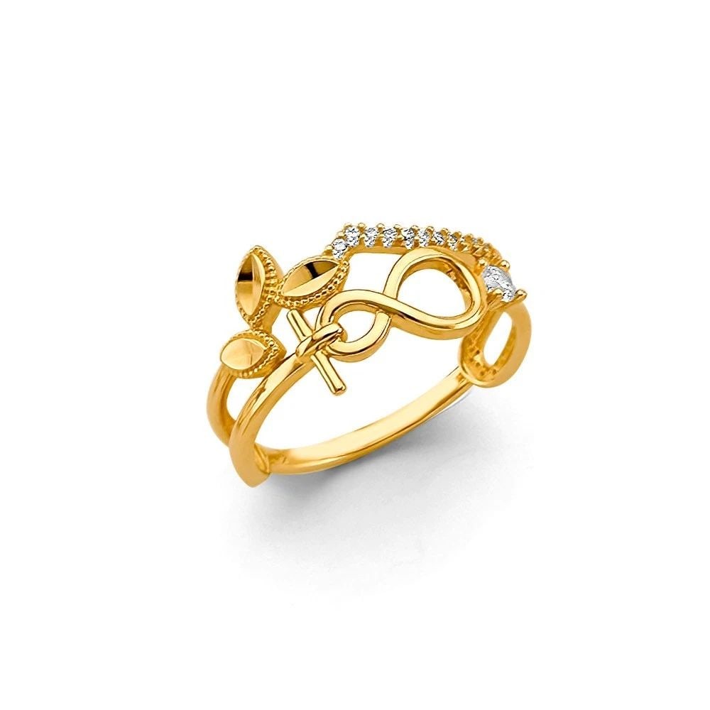 NEW 14K YELLOW GOLD FANCY RING (1 of 2)