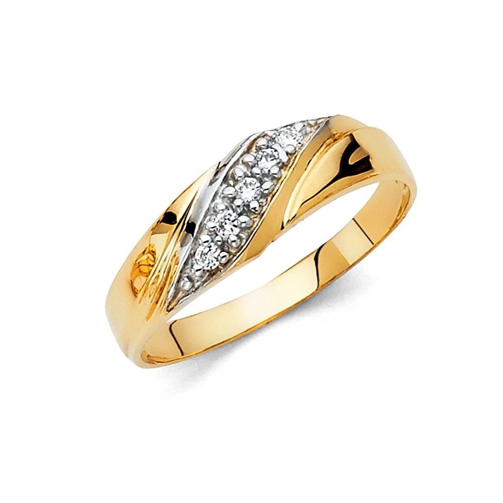 NEW 14K YELLOW GOLD MEN'S WEDDING BAND - SIZE 10: NEW 14K YELLOW GOLD MEN'S WEDDING BAND MEN'S WEDDING BAND NEW 14K YELLOW GOLD WIDTH: 6 mm Apx. WEIGHT: 2.1g