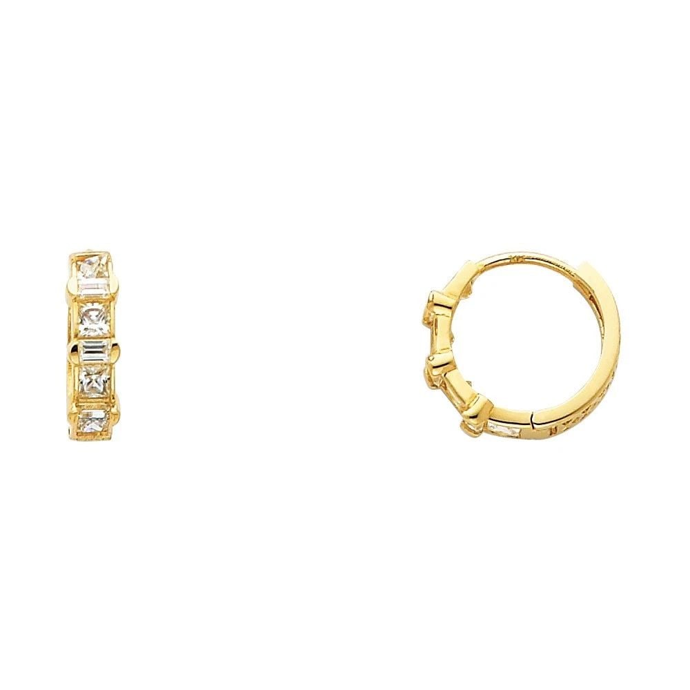 NEW 14K YELLOW GOLD HUGGIES EARRINGS: NEW 14K YELLOW GOLD HUGGIES EARRINGS HUGGIES EARRINGS NEW 14K YELLOW GOLD HEIGHT - 13 mm WIDTH - 13 mm Apx WEIGHT - 1.6 g