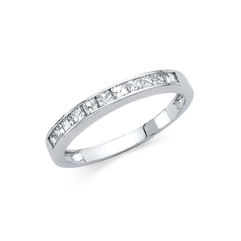 NEW 14K WHITE GOLD WEDDING BAND: NEW 14K WHITE GOLD WEDDING BAND WEDDING BAND NEW 14K WHITE GOLD WIDTH: 2 mm Apx. WEIGHT: 2.2g