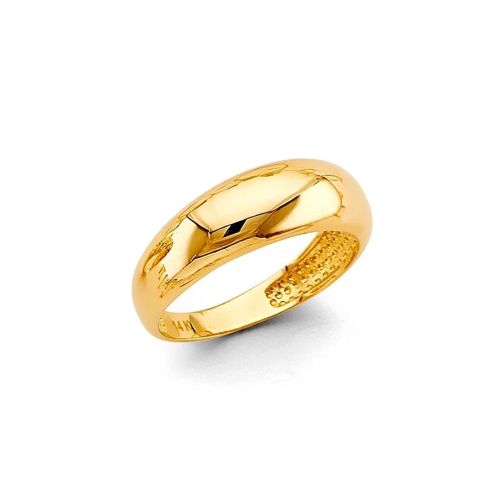 NEW 14K YELLOW GOLD POLISH DOME RING: NEW 14K YELLOW GOLD POLISH DOME RING POLISH DOME RING NEW 14K YELLOW GOLD WIDTH : WEIGHT : 2.1g