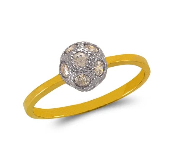 NEW 14K TWO TONE GOLD LADIES ANGEL FILIGREE RING (1 of 2)