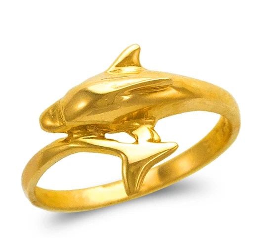 NEW 14K YELLOW GOLD LADIES DOLPHIN TAIL DESIGN RING: NEW 14K YELLOW GOLD LADIES DOLPHIN TAIL DESIGN RING LADIES DOLPHIN TAIL DESIGN RING NEW 14K YELLOW GOLD Apx. WIDTH: 11mm Apx. WEIGHT: 2.1g