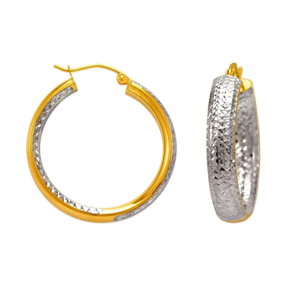 NEW 14K TWO TONE GOLD 6MM OVAL TUBE HOOP EARRINGS: NEW 14K TWO TONE GOLD 6MM OVAL TUBE HOOP EARRINGS 6MM OVAL TUBE HOOP EARRINGS NEW 14K TWO TONE GOLD Width: Approx. 6mm Apx WEIGHT: 2.1g
