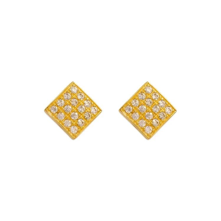 NEW 14K YELLOW GOLD FANCY STUD EARRINGS: NEW 14K YELLOW GOLD FANCY STUD EARRINGS FANCY STUD EARRINGS NEW 14K YELLOW GOLD Width: Approx. 8x8mm Apx WEIGHT: 2.1g