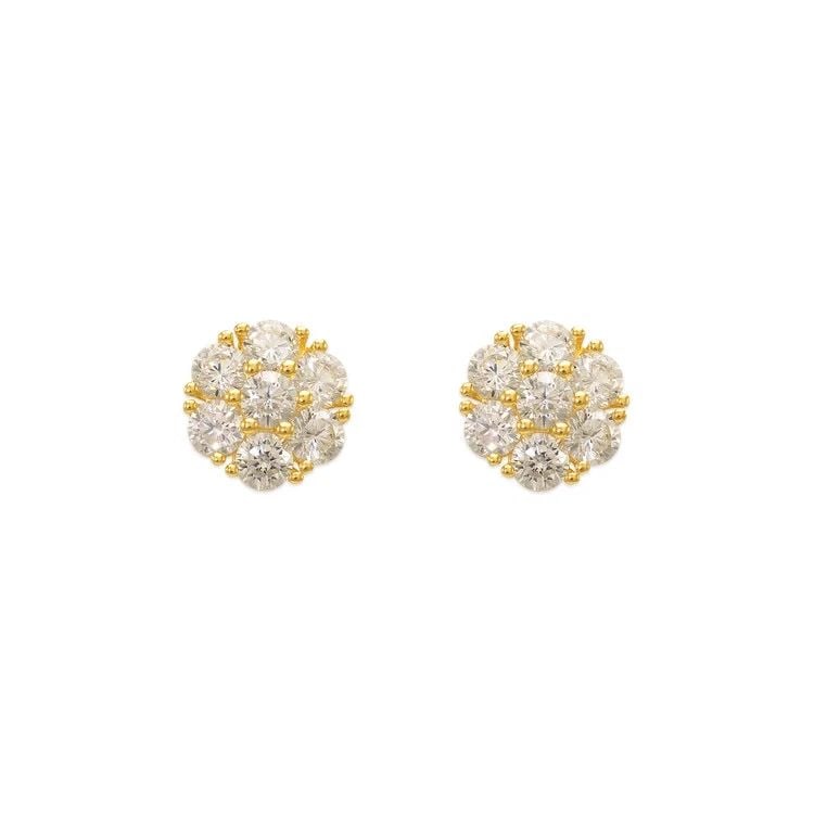 NEW 14K YELLOW GOLD FANCY FLOWER STUD EARRINGS: NEW 14K YELLOW GOLD FANCY FLOWER STUD EARRINGS FANCY FLOWER STUD EARRINGS NEW 14K YELLOW GOLD Width: Approx. 9x9mm Apx WEIGHT: 2.1g