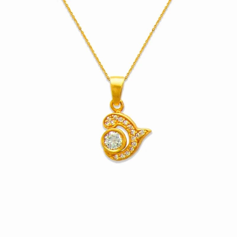 NEW 14K YELLOW GOLD FLOWER PETAL PENDANT (1 of 2)