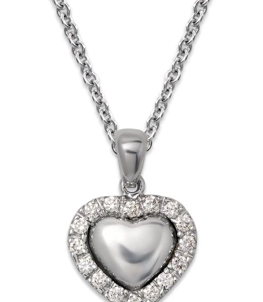 NEW 14K WHITE GOLD HEART PENDANT: NEW 14K WHITE GOLD HEART PENDANT HEART PENDANT NEW 14K WHITE GOLD Apx. WIDTH: 13x12mm Apx WEIGHT: 2.1g