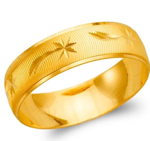 NEW 14K YELLOW GOLD SHOOTING STAR STAMPING WEDDING BAND: NEW 14K YELLOW GOLD SHOOTING STAR STAMPING WEDDING BAND SHOOTING STAR STAMPING WEDDING BAND NEW 14K YELLOW GOLD SIZE Apx: 6mm WEIGHT: 2.1g