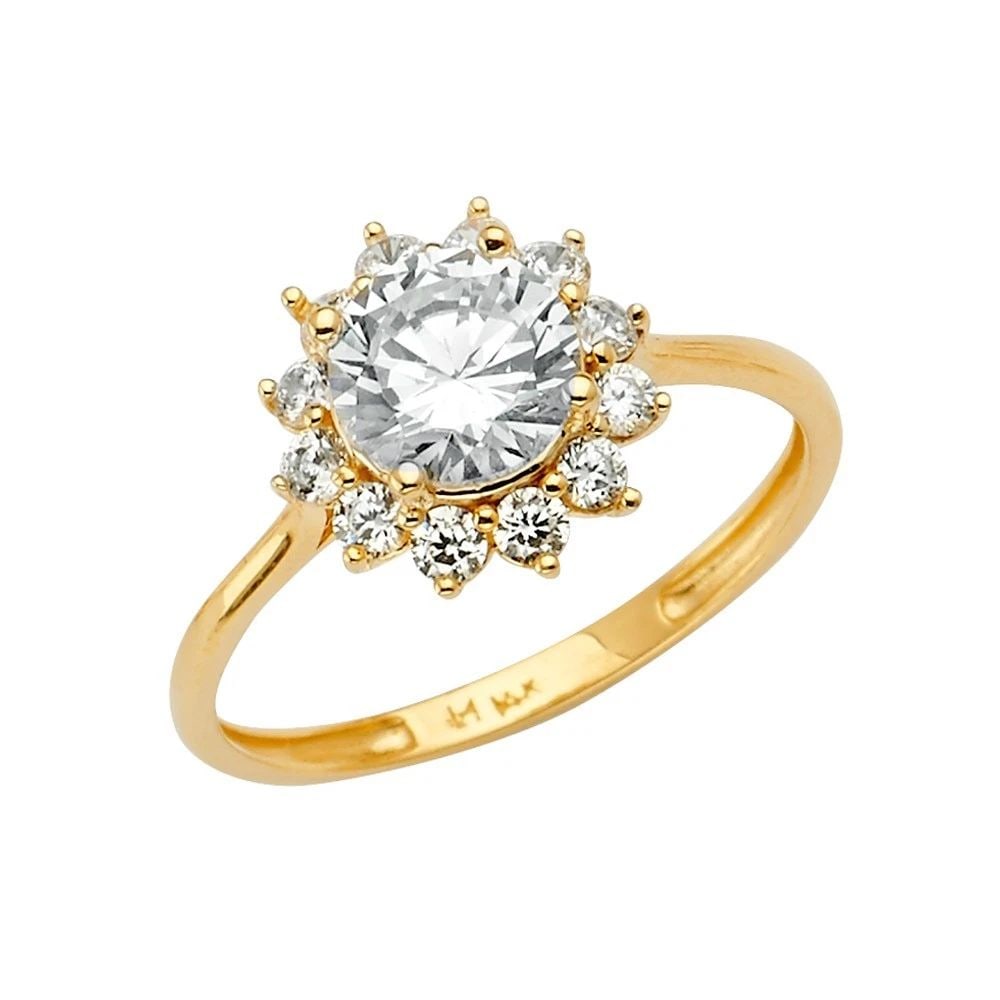 NEW 14K YELLOW GOLD ENGAGEMENT RING: NEW 14K YELLOW GOLD ENGAGEMENT RING ENGAGEMENT RING NEW 14K YELLOW GOLD WIDTH : WEIGHT : 2.1g