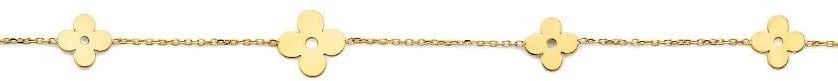 NEW 14K YELLOW GOLD LIGHT FLOWER ANKLET: NEW 14K YELLOW GOLD LIGHT FLOWER ANKLET LIGHT FLOWER ANKLET NEW 14K YELLOW GOLD LENGTH - 9in Apx WEIGHT - 1.5g