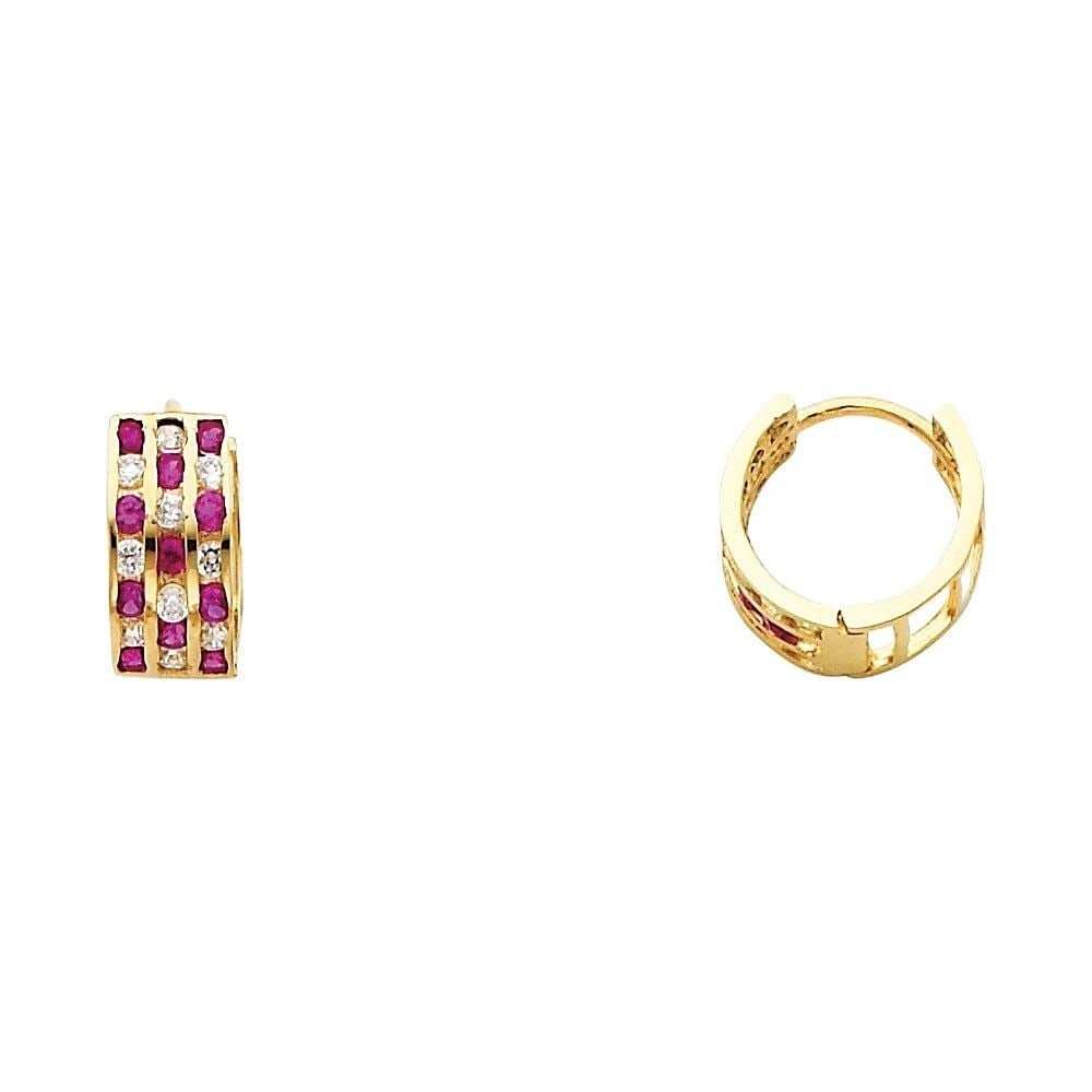 NEW 14K YELLOW GOLD TRIPLE HUGGIES EARRINGS: NEW 14K YELLOW GOLD TRIPLE HUGGIES EARRINGS (ER264) TRIPLE HUGGIES EARRINGS (ER264) NEW 14K YELLOW GOLD HEIGHT - 11 mm WIDTH - 11 mm Apx WEIGHT - 1.5 g