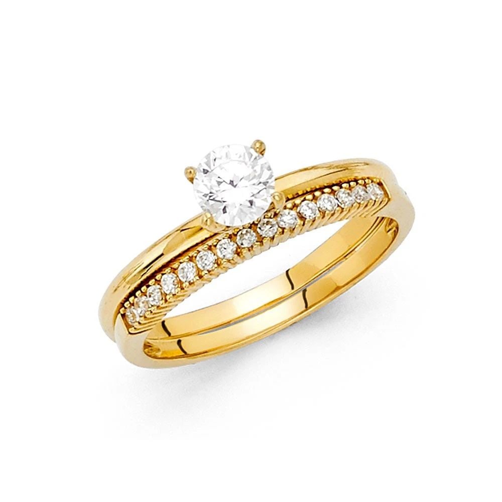 NEW 14K YELLOW GOLD ENGAGEMENT RING -SIZE 7: NEW 14K YELLOW GOLD ENGAGEMENT RING ENGAGEMENT RING NEW 14K YELLOW GOLD WIDTH : 2 mm Average Apx. WEIGHT : 2g