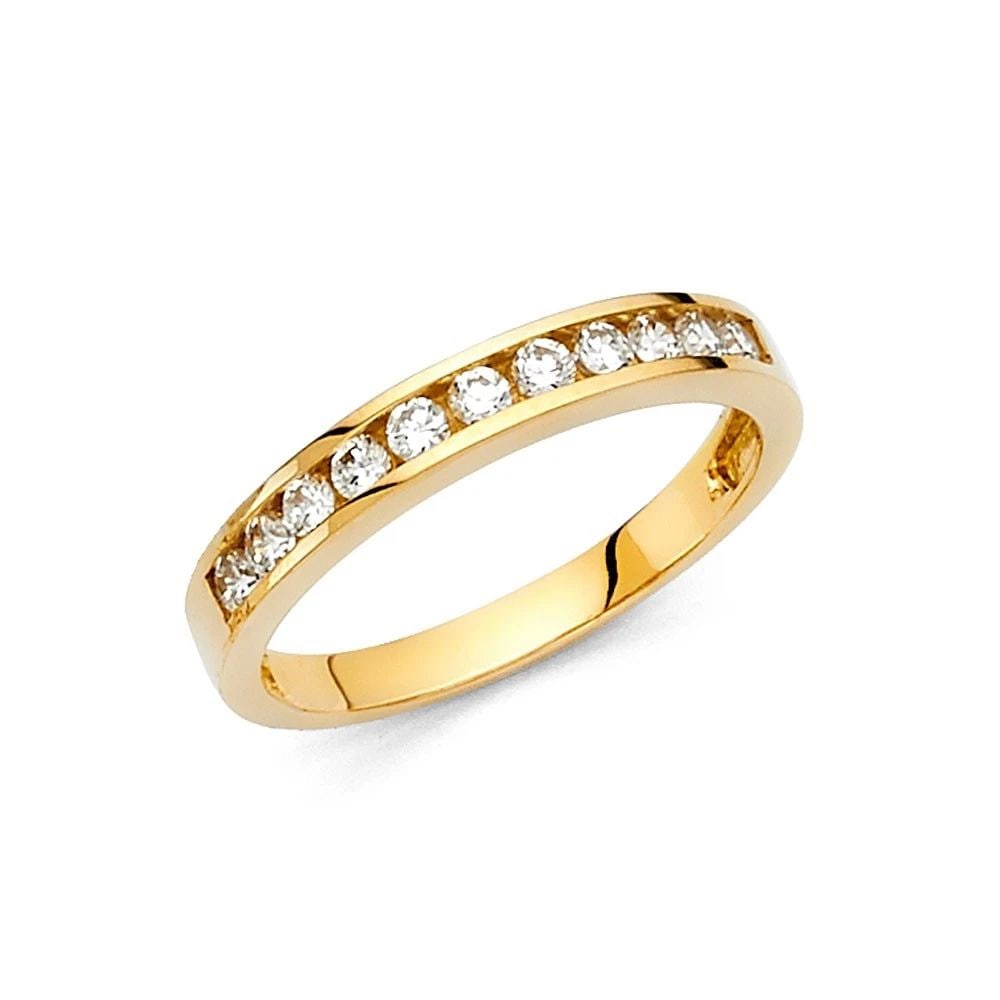 NEW 14K YELLOW GOLD WEDDING BAND -SIZE 7: NEW 14K YELLOW GOLD WEDDING BAND WEDDING BAND NEW 14K YELLOW GOLD WIDTH: 3 mm Average Apx. WEIGHT: 2g