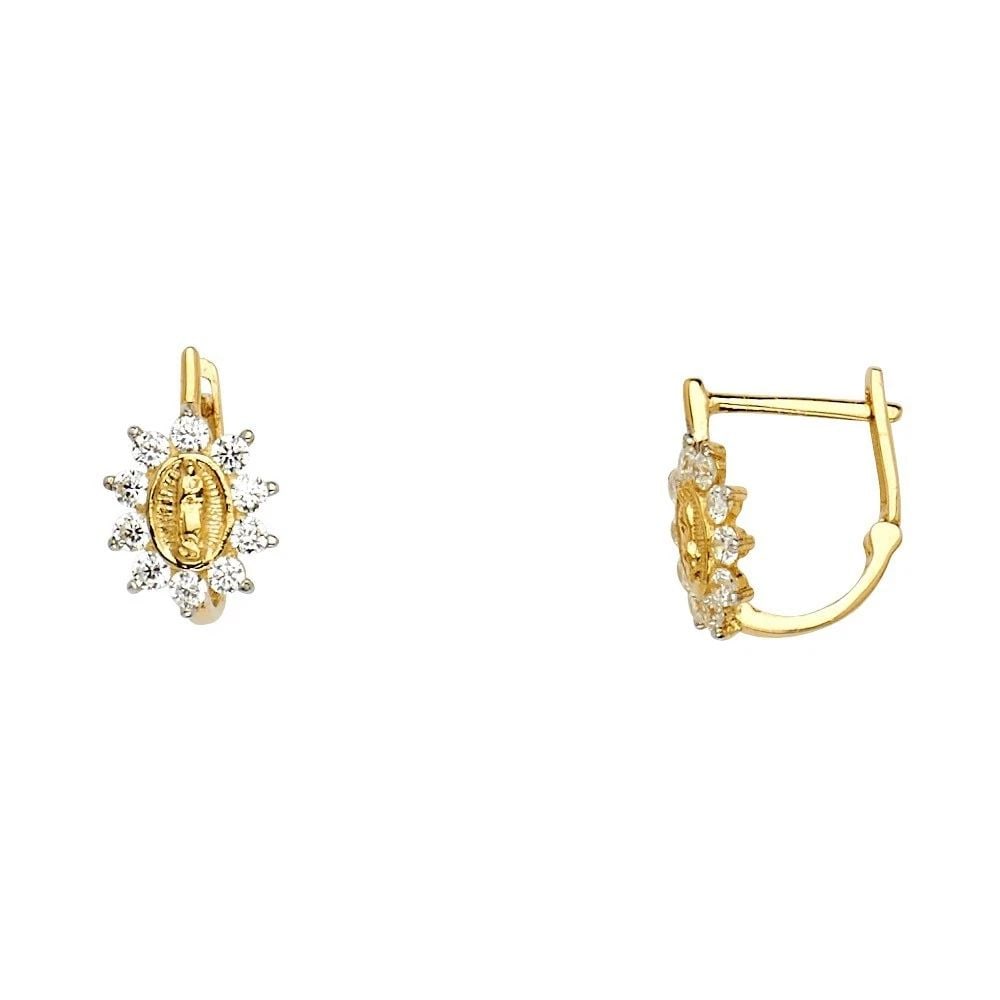 NEW 14K TWO TONE GOLD HUGGIES EARRINGS: NEW 14K TWO TONE GOLD HUGGIES EARRINGS HUGGIES EARRINGS NEW 14K TWO TONE GOLD Height : 12 mm Width : 10 mm Weight : 1.5g