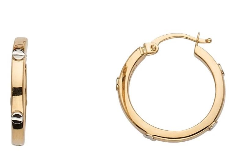 NEW 14K YELLOW GOLD HOOP EARRINGS WITH SCREW: NEW 14K YELLOW GOLD HOOP EARRINGS WITH SCREW HOOP EARRINGS WITH SCREW NEW 14K YELLOW GOLD HEIGHT - 15 mm WIDTH - 15 mm Apx WEIGHT - 1.5 g