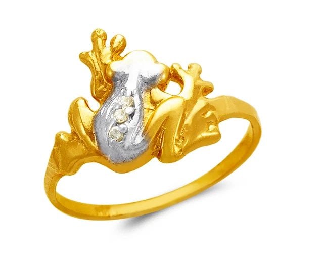 NEW 14K TWO TONE GOLD LADIES FOUR LEAF CLOVER FILIGREE RING (1 of 2)