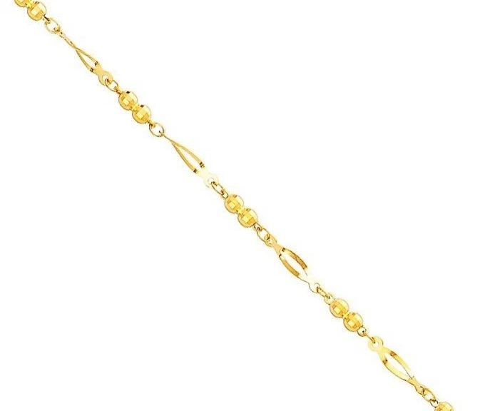 NEW 14K YELLOW GOLD LIGHT BRACELET: 14K YELLOW GOLD LIGHT BRACELET LIGHT BRACELET NEW 14K YELLOW GOLD LENGTH - 7in Apx WEIGHT - 2g