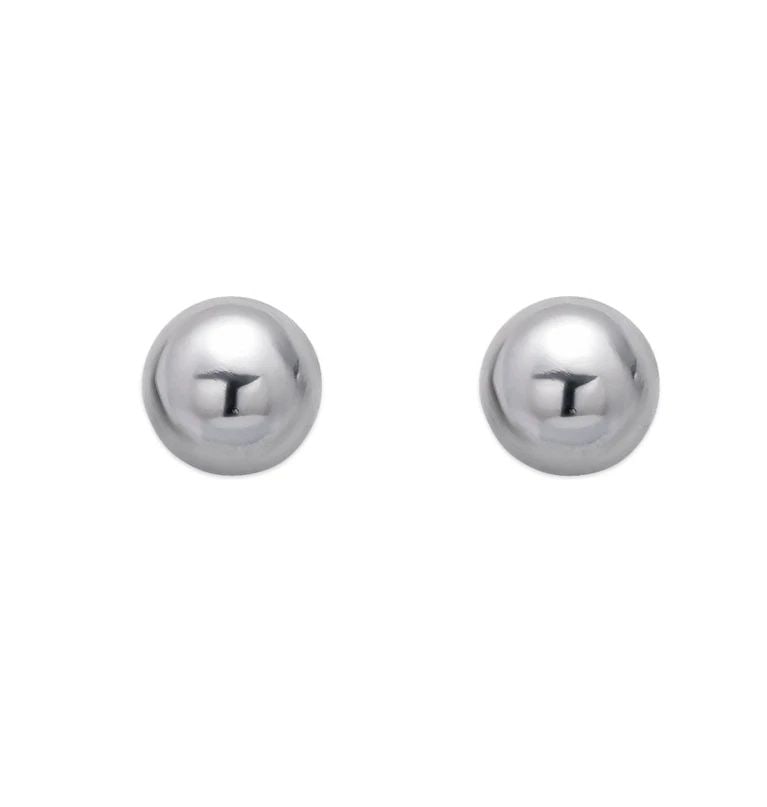 NEW 14K WHITE GOLD 7MM BALL STUD EARRINGS: NEW 14K WHITE GOLD 7MM BALL STUD EARRINGS 7MM BALL STUD EARRINGS NEW 14K WHITE GOLD Width: Approx. 7mm Apx WEIGHT: 2g