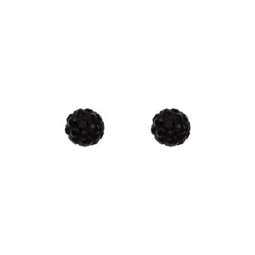 NEW 14K YELLOW GOLD 5MM BLACK ENAMEL BALL STUD EARRINGS: NEW 14K YELLOW GOLD 5MM BLACK ENAMEL BALL STUD EARRINGS 5MM BLACK ENAMEL BALL STUD EARRINGS NEW 14K YELLOW GOLD Width: Approx. 5mm AVERAGE Apx WEIGHT: 2g