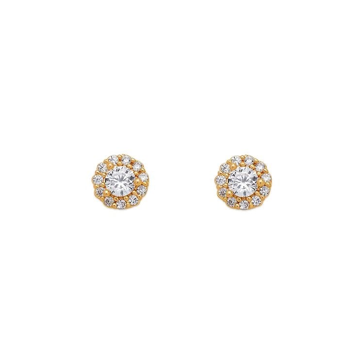 NEW 14K YELLOW GOLD 3MM WHITE ROUND STUD EARRINGS: NEW 14K YELLOW GOLD 3MM WHITE ROUND STUD EARRINGS 3MM WHITE ROUND STUD EARRINGS NEW 14K YELLOW GOLD Width: Approx. 3mm Apx WEIGHT: 2g