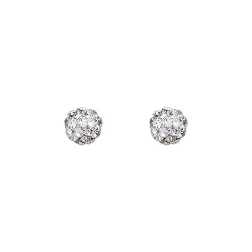 NEW 14K YELLOW GOLD 5MM BALL WHITE ENAMEL STUD EARRINGS: NEW 14K YELLOW GOLD 5MM BALL WHITE ENAMEL STUD EARRINGS 5MM BALL WHITE ENAMEL STUD EARRINGS NEW 14K YELLOW GOLD Width: Approx . 10mm AVERAGE Apx WEIGHT: 2g