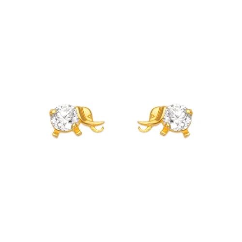 NEW 14K YELLOW GOLD ELEPHANT STUD EARRINGS: NEW 14K YELLOW GOLD ELEPHANT STUD EARRINGS ELEPHANT STUD EARRINGS NEW 14K YELLOW GOLD Width: Approx. 7x4mm AVERAGE Apx WEIGHT: 2g