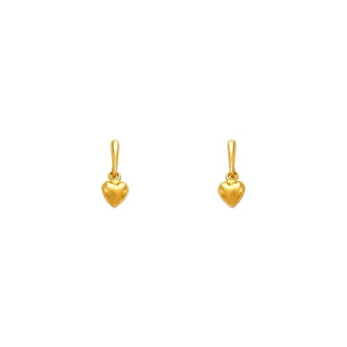 NEW 14K YELLOW GOLD DANGLING HEART STUD EARRINGS: NEW 14K YELLOW GOLD DANGLING HEART STUD EARRINGS DANGLING HEART STUD EARRINGS NEW 14K YELLOW GOLD Width: Approx. 4x8mm AVERAGE Apx WEIGHT: 2g