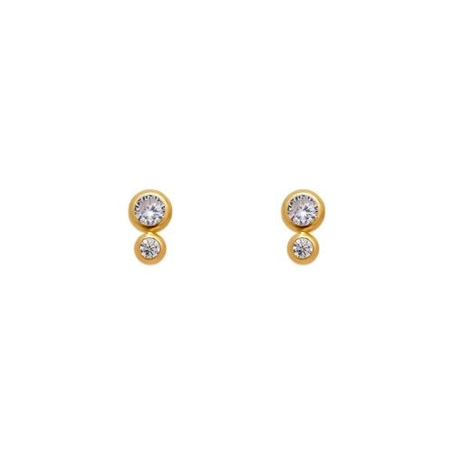 NEW 14K YELLOW GOLD BEZEL STUD EARRINGS: NEW 14K YELLOW GOLD BEZEL STUD EARRINGS BEZEL STUD EARRINGS NEW 14K YELLOW GOLD Width: Approx. 4x6mm AVERAGE Apx WEIGHT: 2g