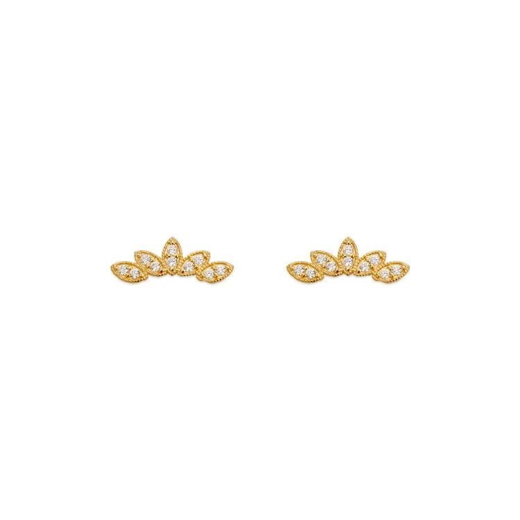 NEW 14K YELLOW GOLD ARCHES FLATBACK STUD EARRINGS: NEW 14K YELLOW GOLD ARCHES FLATBACK STUD EARRINGS ARCHES FLATBACK STUD EARRINGS NEW 14K YELLOW GOLD Width: Approx. 11x4mm Apx WEIGHT: 2g