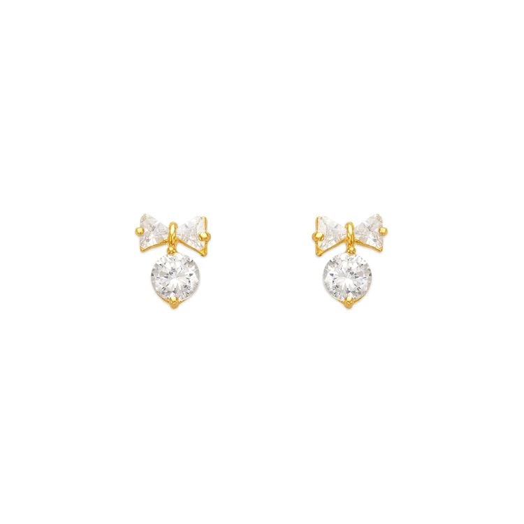 NEW 14K YELLOW GOLD BOW STUD EARRINGS: NEW 14K YELLOW GOLD BOW STUD EARRINGS BOW STUD EARRINGS NEW 14K YELLOW GOLD Width: Approx. 6x7mm Apx WEIGHT: 2g