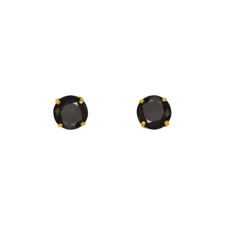 NEW 14K YELLOW GOLD BLACK SCREWBACK STUD EARRINGS: NEW 14K YELLOW GOLD BLACK SCREWBACK STUD EARRINGS BLACK SCREWBACK STUD EARRINGS NEW 14K YELLOW GOLD Width: Approx. 5mm Apx WEIGHT: 2g