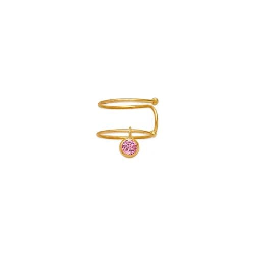 NEW 14K YELLOW GOLD DOUBLE WIRE PINK CUFF EARRING: NEW 14K YELLOW GOLD DOUBLE WIRE PINK CUFF EARRING DOUBLE WIRE PINK CUFF EARRING NEW 14K YELLOW GOLD Width: Approx. Cuff: 5.5x11mm AVERAGE Apx WEIGHT: 2g