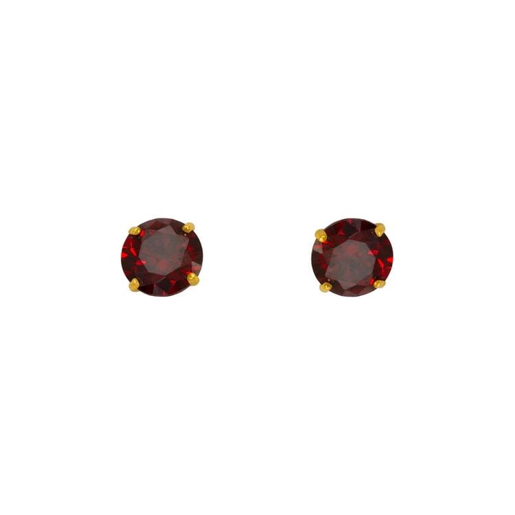NEW 14K YELLOW GOLD DARK RED GARNET BIRTHSTONE SCREWBACK STUD EARRINGS: NEW 14K YELLOW GOLD DARK RED GARNET BIRTHSTONE SCREWBACK STUD EARRINGS DARK RED GARNET BIRTHSTONE SCREWBACK STUD EARRINGS NEW 14K YELLOW GOLD Width: Approx. 5mm Apx WEIGHT: 2g