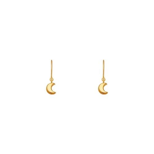 NEW 14K YELLOW GOLD DANGLING H/P HOLLOW MOON STUD EARRINGS: NEW 14K YELLOW GOLD DANGLING H/P HOLLOW MOON STUD EARRINGS DANGLING H/P HOLLOW MOON STUD EARRINGS NEW 14K YELLOW GOLD Width: Approx. 10mm AVERAGE Apx WEIGHT: 2g