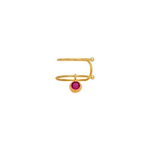 NEW 14K YELLOW GOLD DOUBLE WIRE RED CUFF EARRING: NEW 14K YELLOW GOLD DOUBLE WIRE RED CUFF EARRING DOUBLE WIRE RED CUFF EARRING NEW 14K YELLOW GOLD Width: Approx. Cuff: 5.5x11mm AVERAGE Apx WEIGHT: 2g