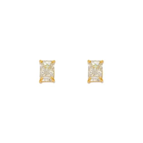 NEW 14K YELLOW GOLD CUSHION CUT STUD EARRINGS: NEW 14K YELLOW GOLD CUSHION CUT STUD EARRINGS CUSHION CUT STUD EARRINGS NEW 14K YELLOW GOLD Width: Approx. 4.5x6.5mm AVERAGE Apx WEIGHT: 2g