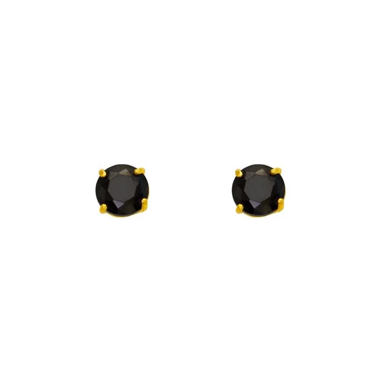 NEW 14K YELLOW GOLD BLACK SCREWBACK STUD EARRINGS: NEW 14K YELLOW GOLD BLACK SCREWBACK STUD EARRINGS BLACK SCREWBACK STUD EARRINGS NEW 14K YELLOW GOLD Width: Approx. 4mm Apx WEIGHT: 2g