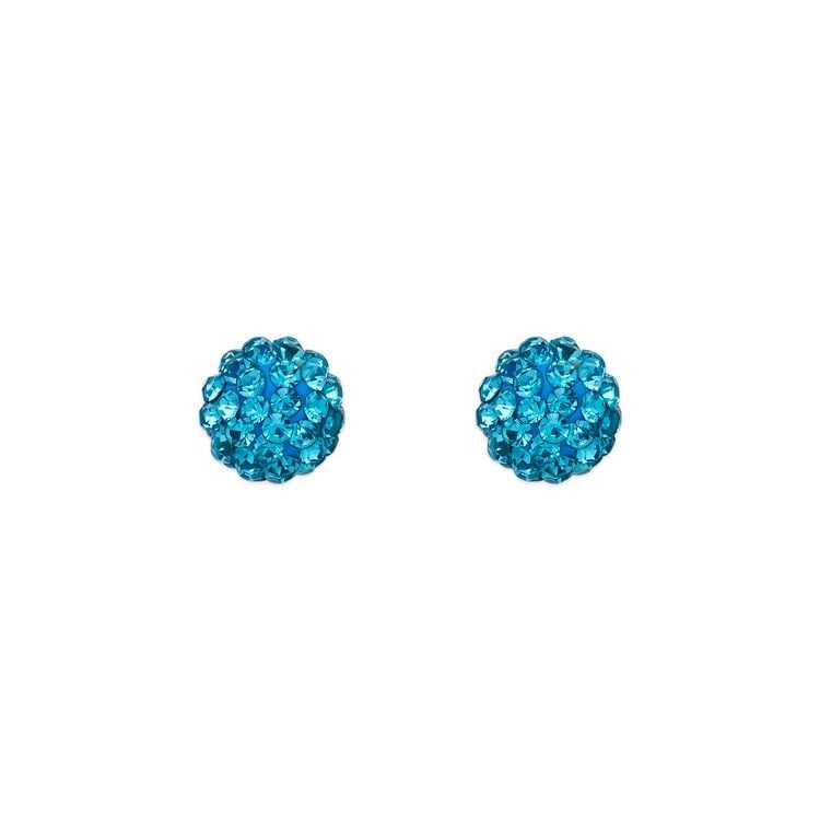 NEW 14K YELLOW GOLD 7MM BLUE BALL ENAMEL STUD EARRINGS: NEW 14K YELLOW GOLD 7MM BLUE BALL ENAMEL STUD EARRINGS 7MM BLUE BALL ENAMEL STUD EARRINGS NEW 14K YELLOW GOLD Width: Approx. 7mm Apx WEIGHT: 2g